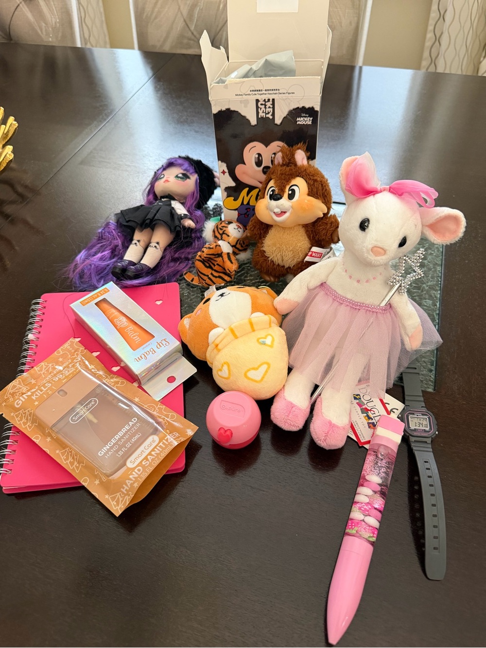 Disney Plush White Mouse with Pink Tutu and Bow - Kids Accessory